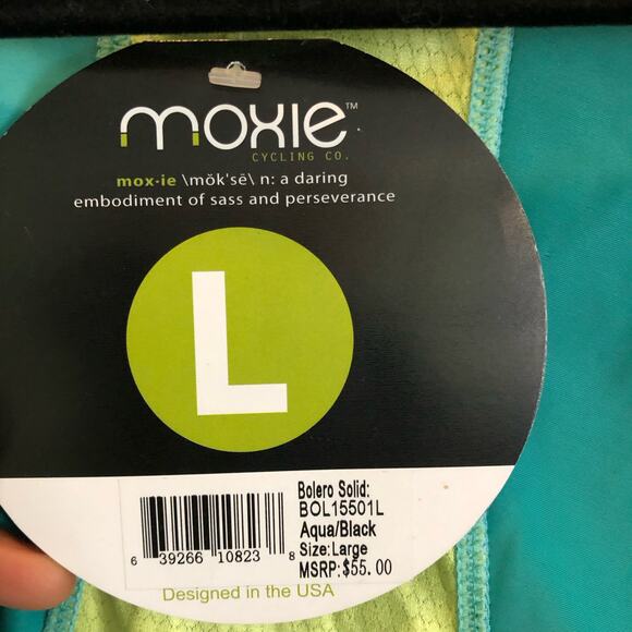 NWT Moxie Aqua Black Bolero Size Large L MSRP $55 - Picture 4 of 5